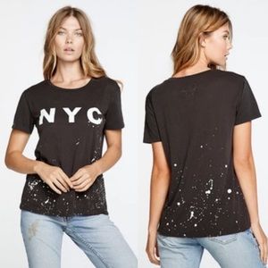 Chaser NYC Paint Splattered Graphic Tee - M